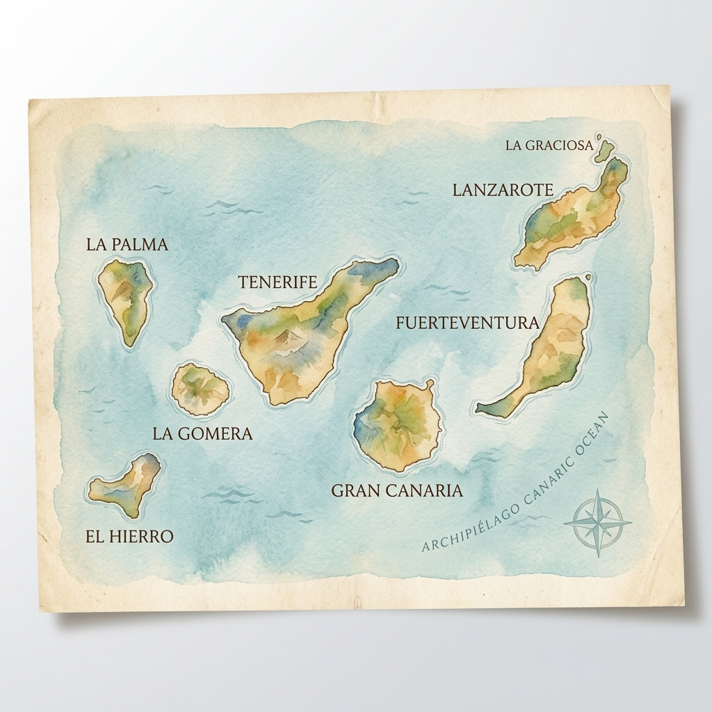 Mapa de las Islas Canarias